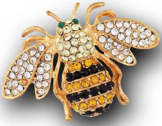 Bee Crystal Pin