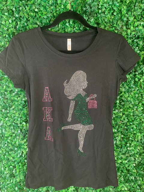 AKA Bling Tee (Lady with Bag)