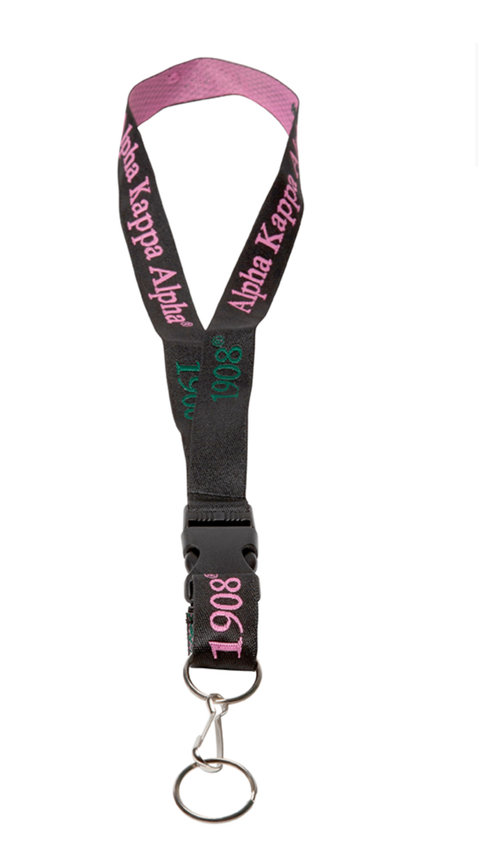 AKA Woven Lanyard (Black)