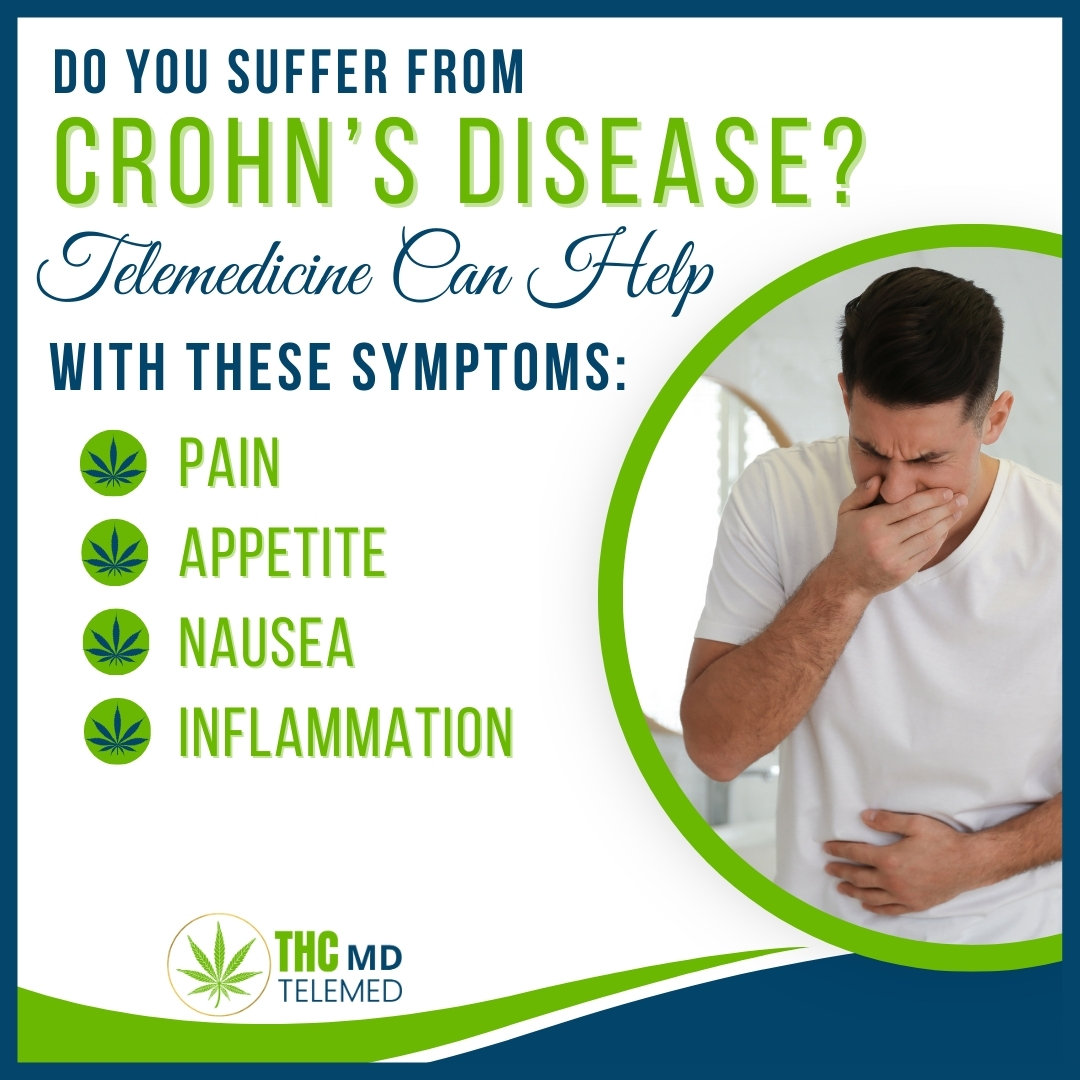 Telemedicine Medical Marijuana for Crohn's Disease in Texas and Oklahoma THCMD TELEMED