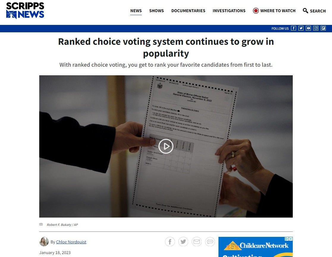 RCVRC on Scripps News (Jan. 2023) - Ranked Choice Voting Resource Center