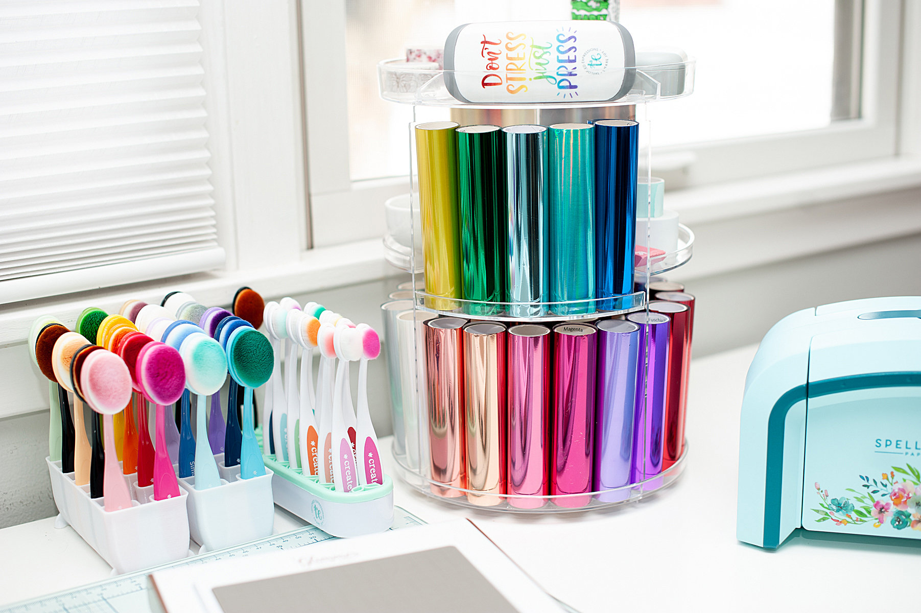 Craftroom Storage And Organization - How I Store My Glimmer Hot Foil Rolls  — Sprinkled With Glitter