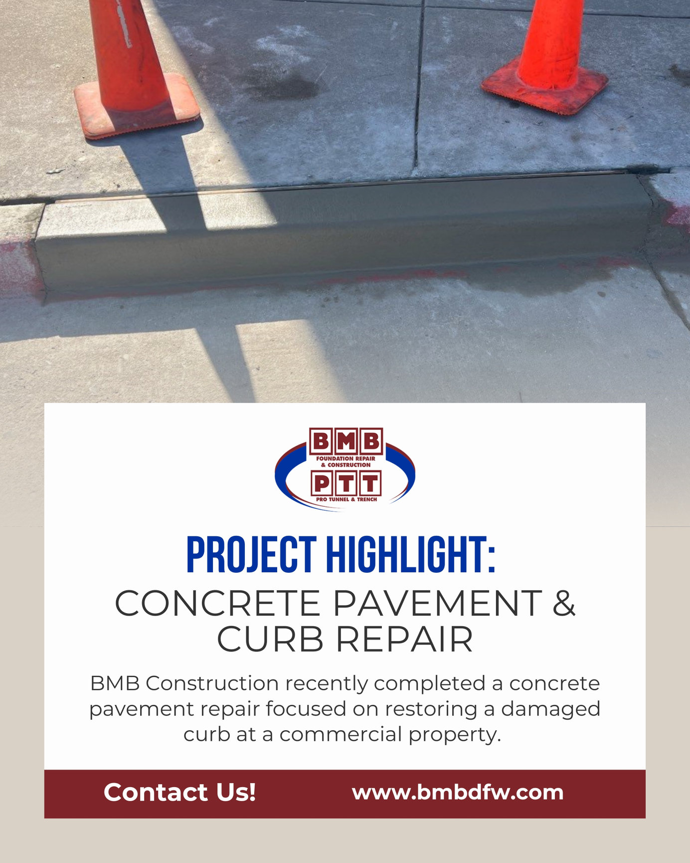 Concrete Curb & Pavement Repair in Cooke County, TX | BMB